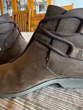 Teva Brown Leather Lace-Up Ankle Booties